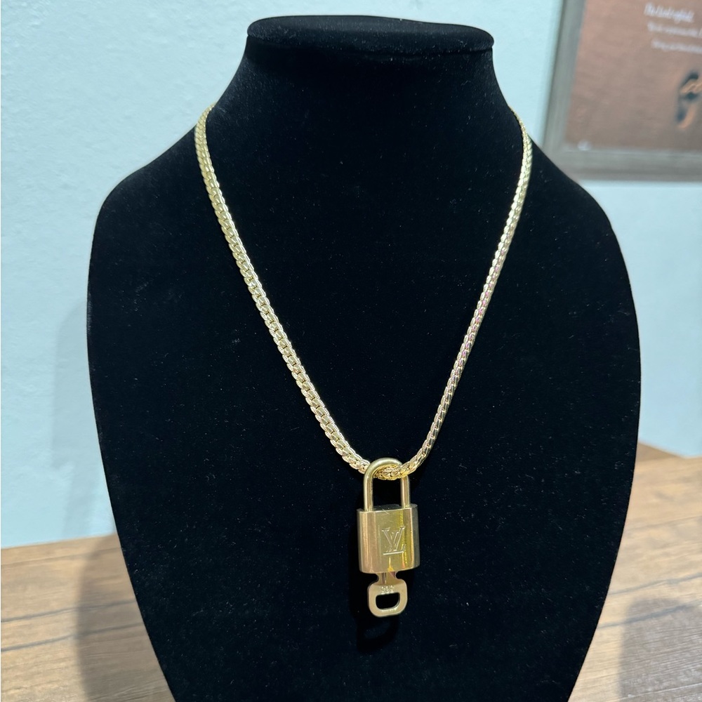 Lv lock necklace